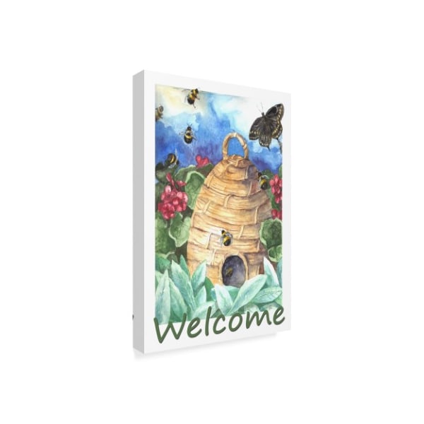 Melinda Hipsher 'Beehive Welcome' Canvas Art,12x19